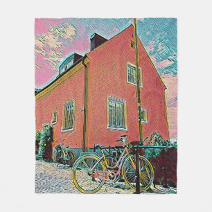 Retro-Zyklusarbeit Fleecedecke