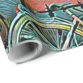 Retro-Zyklusarbeit Geschenkpapier (Rolleneckpunkt)