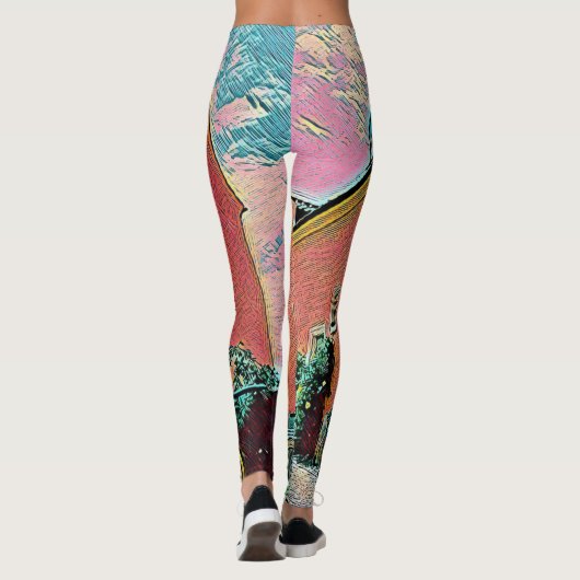 Retro-Zyklusarbeit Leggings (Rückseite)