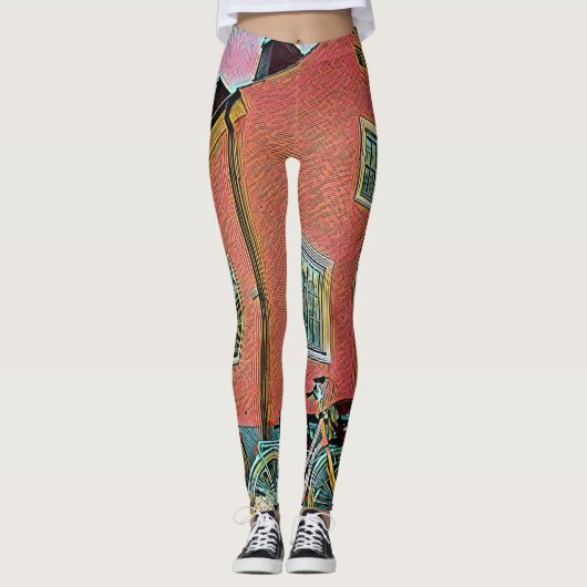 Retro-Zyklusarbeit Leggings (Vorderseite)