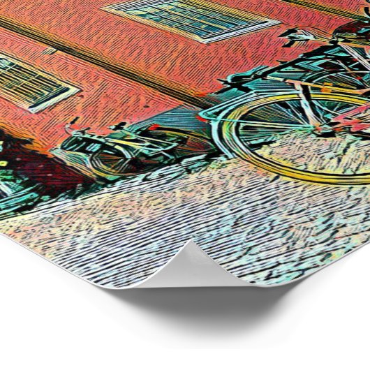 Retro-Zyklusarbeit Poster (Ecke)