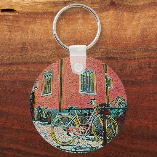 Retro-Zyklusarbeit Schlüsselanhänger (Vorderseite)