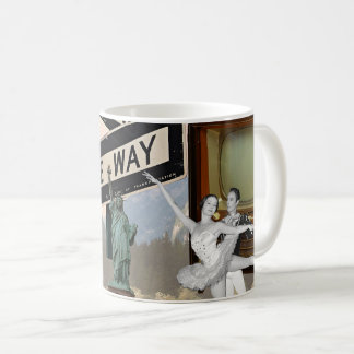 Retroamerikanische Collage Kaffeetasse