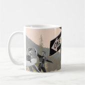 Retroamerikanische Collage Kaffeetasse (Links)