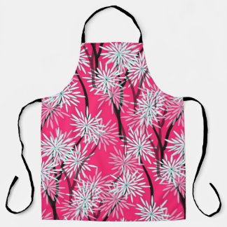 Retroasiatische Blumen Tapete. Schürze