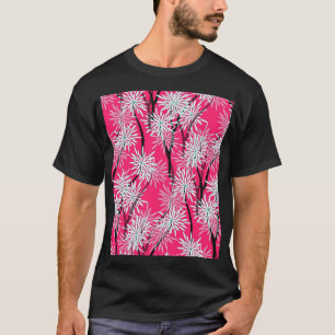 Retroasiatische Blumenwallpaper. T-Shirt