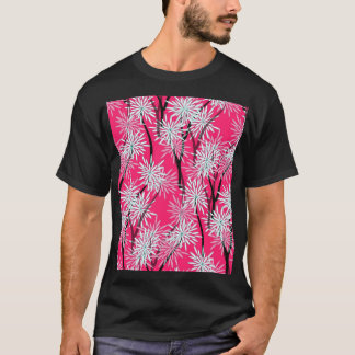 Retroasiatische Blumenwallpaper. T-Shirt