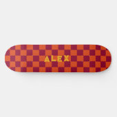 Retroästhetisches trendiges Schachbrettmuster Skateboard (Horizontal)
