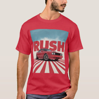 Retroauto RUSH Retro Red Sports Car T-Shirt | Vint