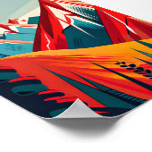 Retroberlandschaft Poster (Ecke)