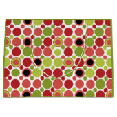 Retroblase rot, grün und rosa große geschenktüte (Vorderseite)