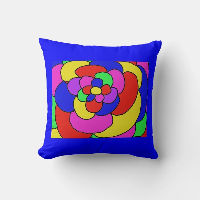 Retroblätter Kissen (Vorderseite)