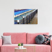 Retroblau Bar hocker Impressionismus Leinwanddruck (Insitu (Wohnzimmer))