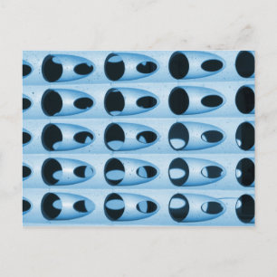 Retroblau Postkarte