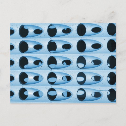 Retroblau Postkarte (Vorderseite)