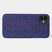 Retroblau und rosa Muster Case-Mate iPhone Hülle (Rückseite (Horizontal))
