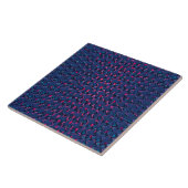 Retroblau und rosa Muster Fliese (Seite)
