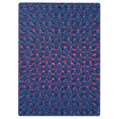 Retroblau und rosa Muster Klemmbrett (Rückseite)