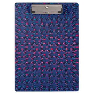 Retroblau und rosa Muster Klemmbrett
