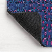 Retroblau und rosa Muster Mousepad (Ecke)