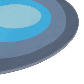 Retroblaue Kreise Schneidebrett (Ecke)