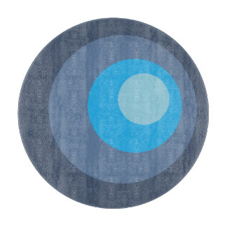 Retroblaue Kreise Schneidebrett