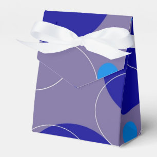 Retroblaue Kreise und Ovale Royal Periwinkle Aqua Geschenkschachtel