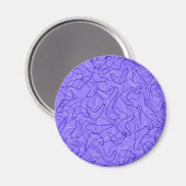 Retroblauer Bumerang Magnet (Vorderseite/Rückseite)