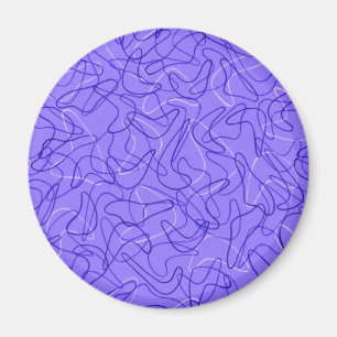 Retroblauer Bumerang Magnet
