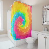 Retroboho-gefärbte Krawatte Duschvorhang (Beispiel)