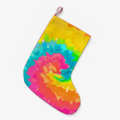 Retroboho-gefärbte Krawatte Kleiner Weihnachtsstrumpf (Vorderansicht (hängend))
