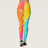 Retroboho-gefärbte Krawatte Leggings (Rückseite)
