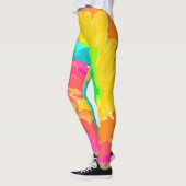 Retroboho-gefärbte Krawatte Leggings (Links)