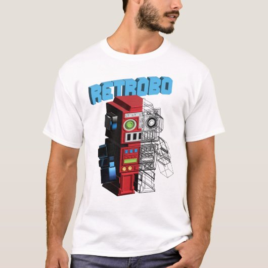 Retroboter T-Shirt (Vorderseite)