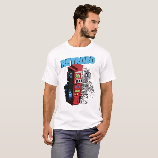 Retroboter T-Shirt (Vorne ganz)