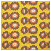 Retrobraune Blumen Stoff (Muster)