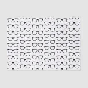 Retrobrille mit schwarzem Rahmen Seidenpapier