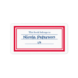 Retrobuchlehre Adressaufkleber