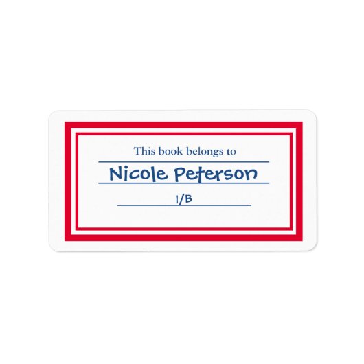 Retrobuchlehre Adressaufkleber (Vorne)