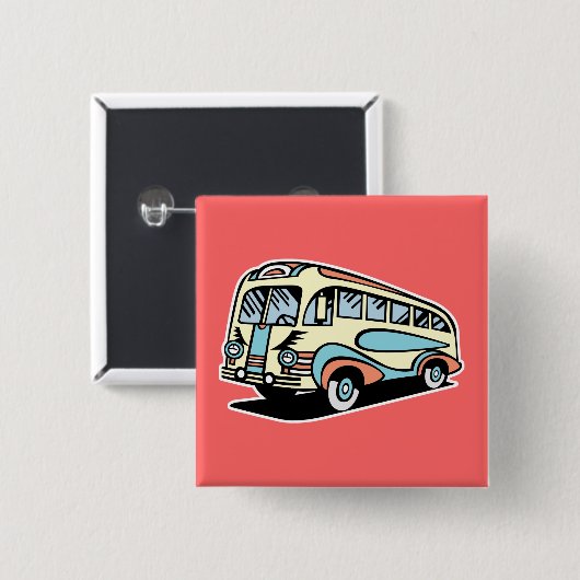 Retrobus Button (Vorne & Hinten)