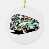 Retrobus Keramik Ornament (Vorne)