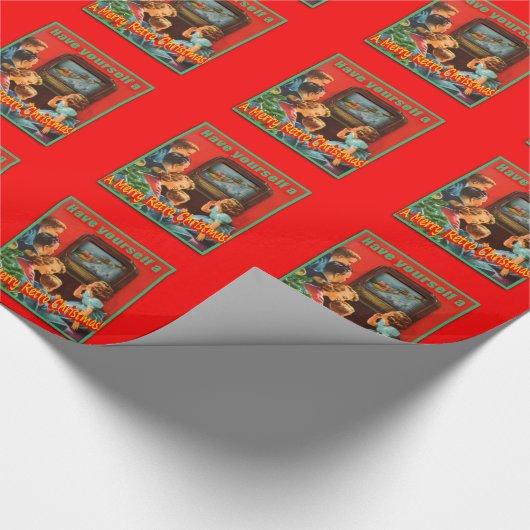 RetroChrsmsTV-Glattes Packpapier 2' x6 Rolle (Ecke)