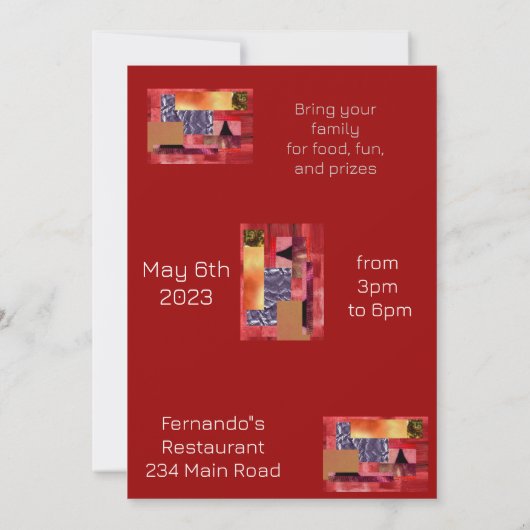 Retrocollage Einladung (Rückseite)