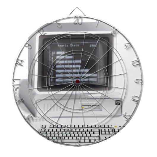 Retrocomputer Dartscheibe (vorne)