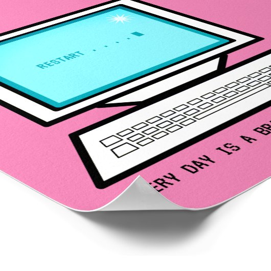 Retrocomputer POSITIVITY PC-Förderung Poster (Ecke)