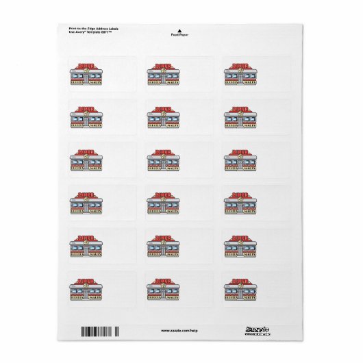 Retrodesign Adressaufkleber (Vorne)