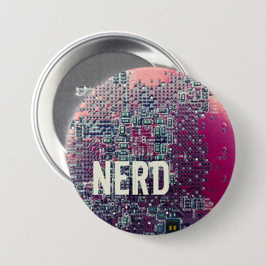 Retrodesign der roten Platine für Nerd Button (Vorne & Hinten)