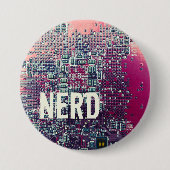 Retrodesign der roten Platine für Nerd Button (Vorderseite)
