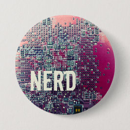Retrodesign der roten Platine für Nerd Button