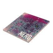 Retrodesign der roten Platine für Nerd Fliese (Seite)